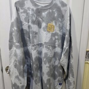 Gray and White Tie-Dye Long Sleeve Spirit Jersey